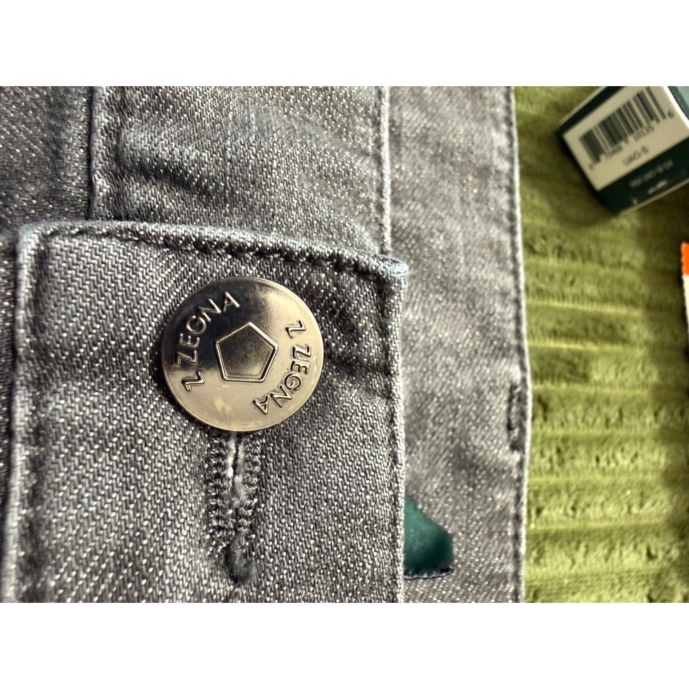 Luxury Vintage Z Zegna Mens Straight Leg Jeans Grey Wash Size 37x33 EE19 - Picture 2 of 12